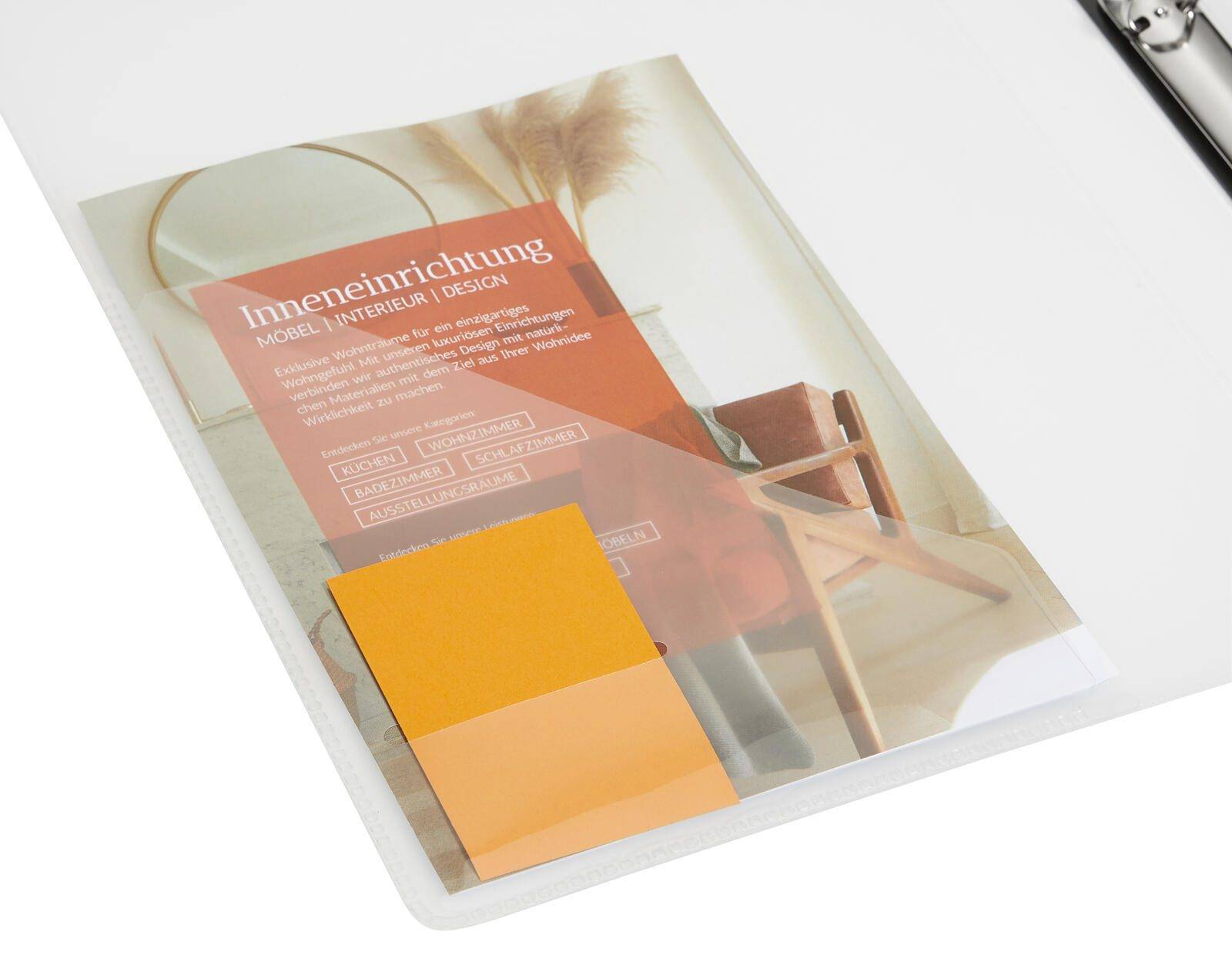 Eichner Präsentationsringbuch 4-Ringe grau-transparent