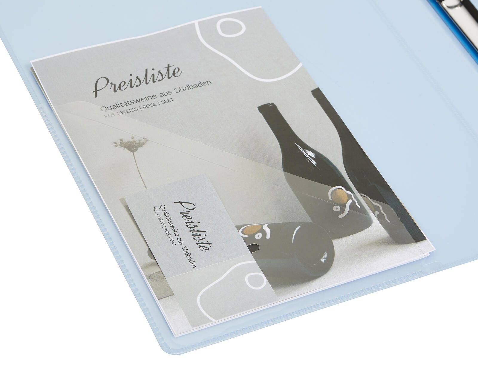 Eichner Präsentationsringbuch 4-Ringe blau-transparent