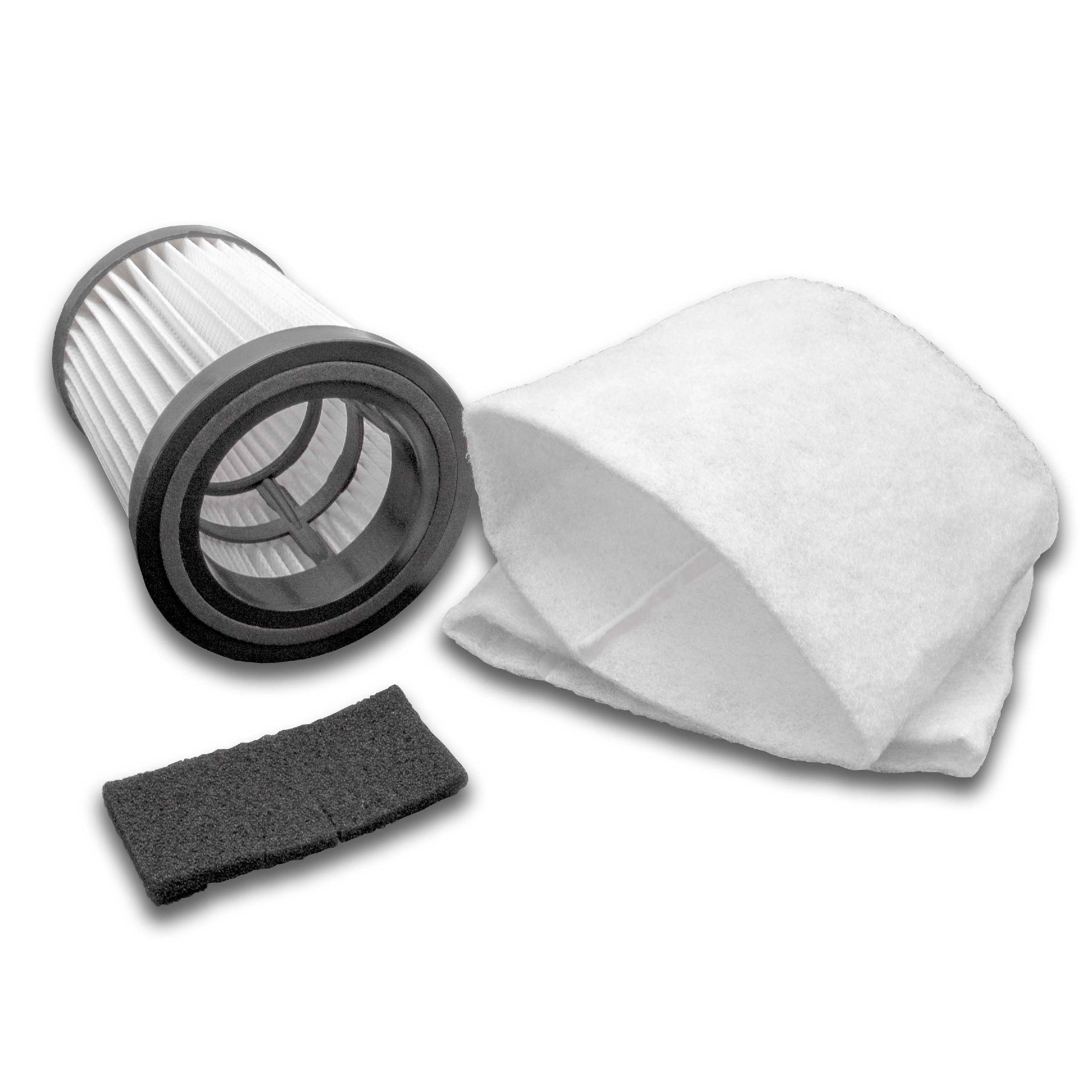 Staubsaugerfilter Set für Staubsauger wie Dirt Devil 2881001 , Filter-Vlies, 1 x Vormotor-Filter, Kunststoff / Mikrovlie