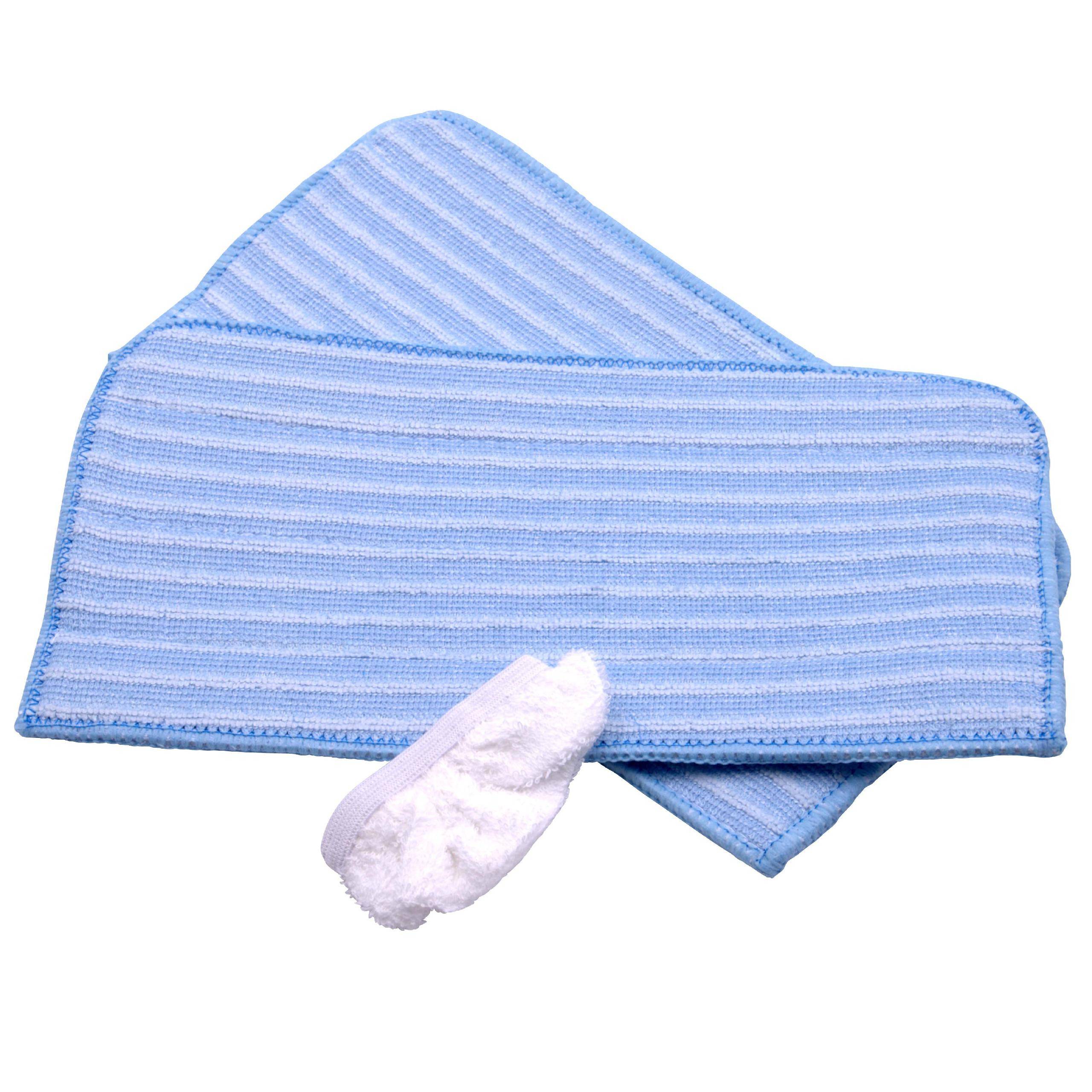Wischtuch Set (3-tlg.) 1x Baumwolltuch, 2x Mikrofasertuch Ersatz für Dirt Devil 0319001 Dampfreiniger, Dampfmop