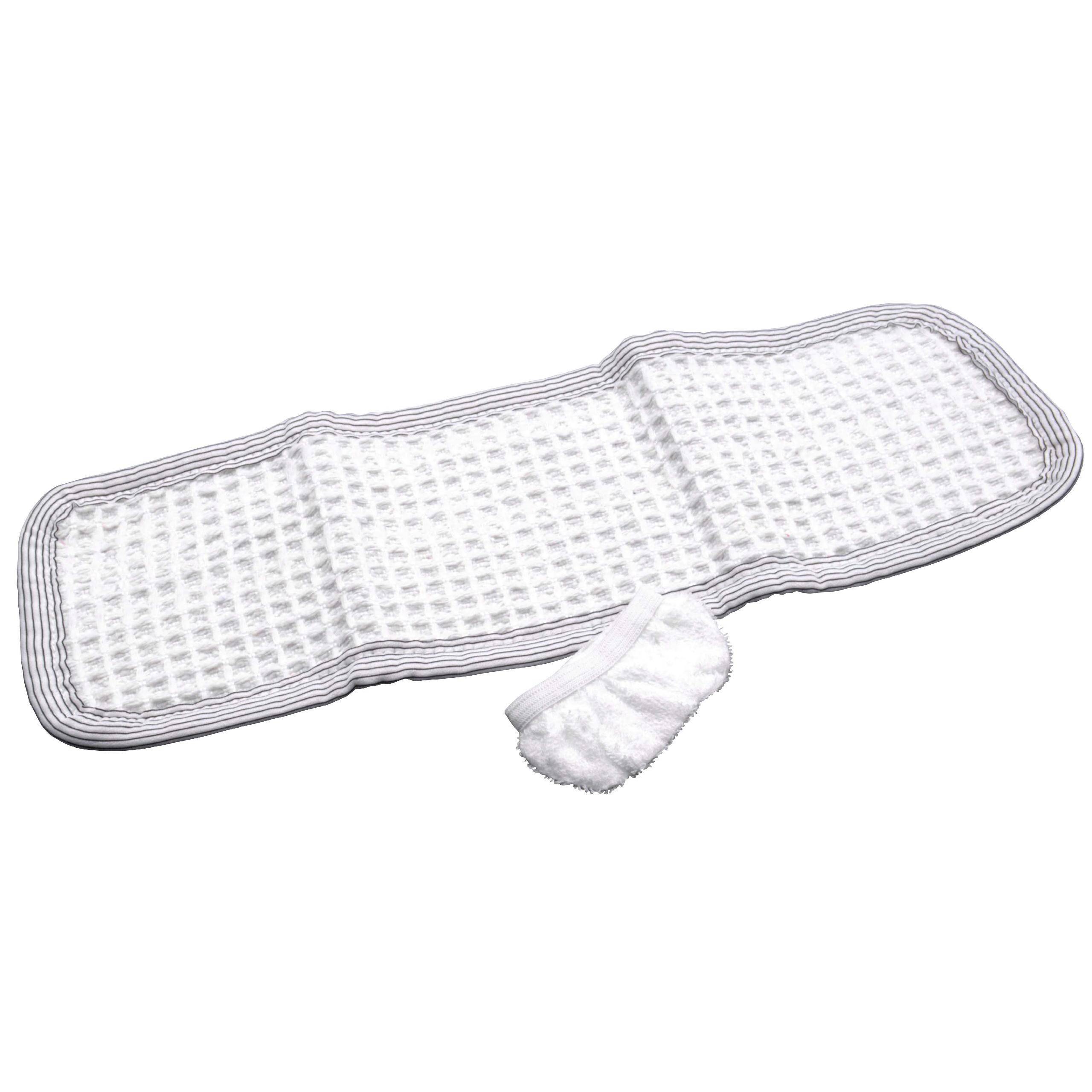 Wischtuch Set (2-tlg.) 1x Baumwollüberzug, 1x Bodentuch Ersatz für Dirt Devil 0380005 Dampfreiniger, Dampfmop