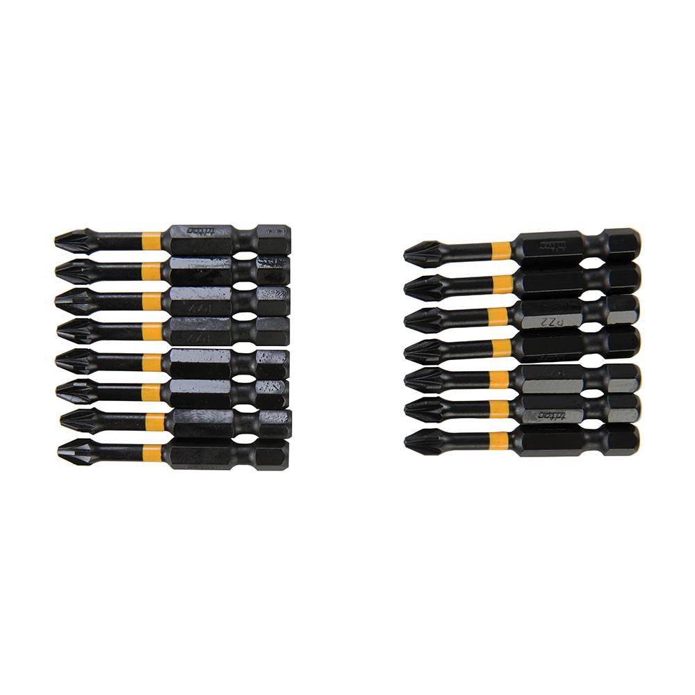 15 x Pozidriv Schraubendrehereinsätze PZ2 50mm Bits aus S2 Stahl