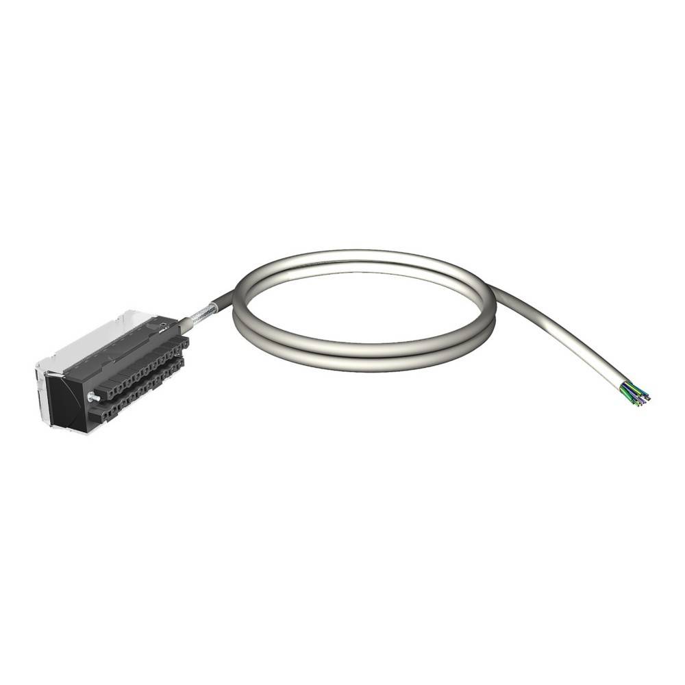 Ein aufgerolltes Ethernet-Kabel mit einem Stecker an einem Ende und freigelegten Leitungen am anderen Ende, geeignet für Netzwerkinstallationen oder Reparaturen.