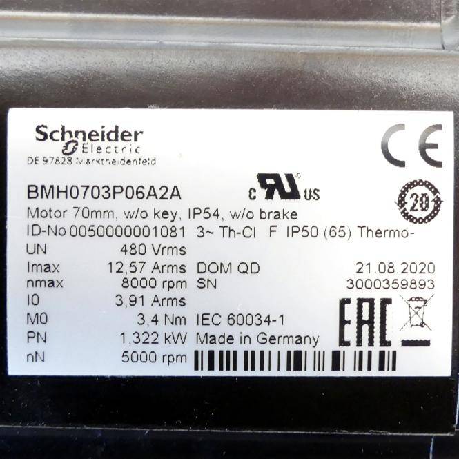 Schneider Electric Servomotor BMH0703P06A2A (0050000001081)