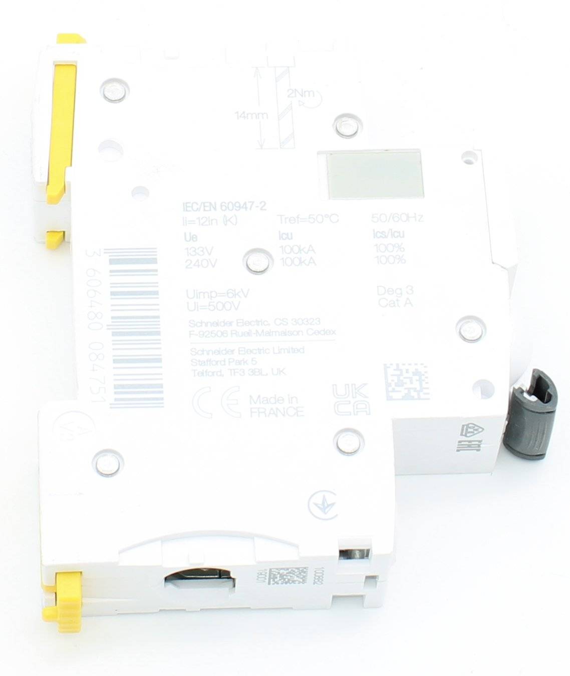 A9F95170 - Schneider - Leitungsschutzschalter iC60L, 1P, 0,5A, K-Charakteristik, 100kA