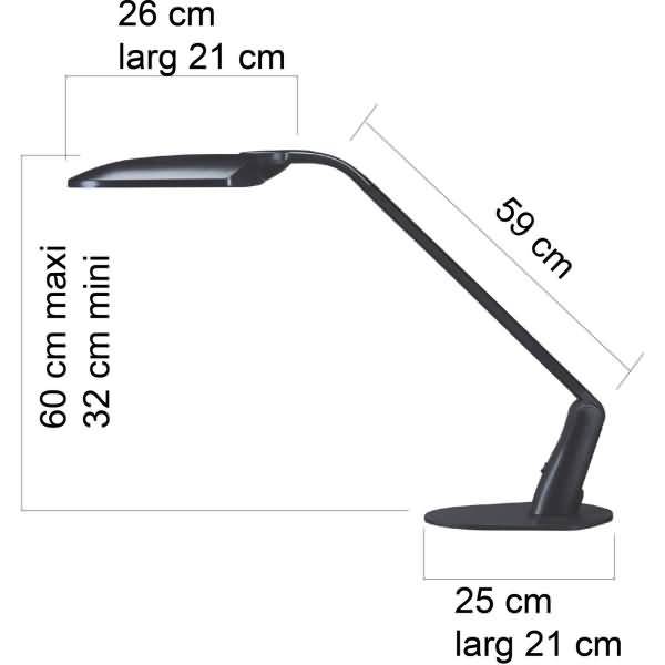 Schreibtischleuchte Duo LED 2x5W schwarz
