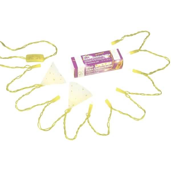 Lichterkette innen gold mit Schalter 10 Lampen