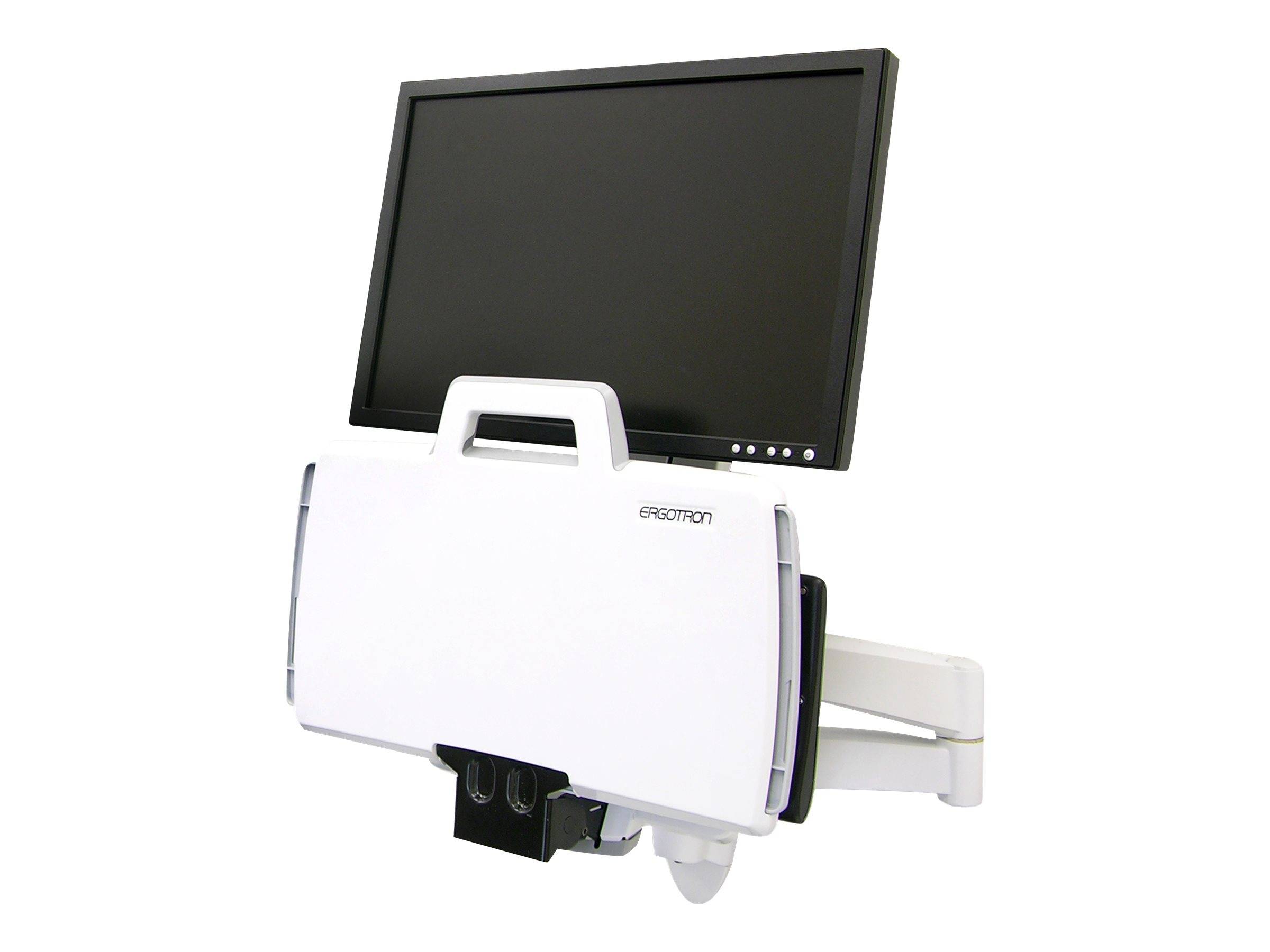 Ergotron 200 Series Combo Arm - Befestigungskit (Gelenkarm, Tastaturablage mit linker/rechter Mausablage, Ablage für Barcode-Scanner und Maus)
