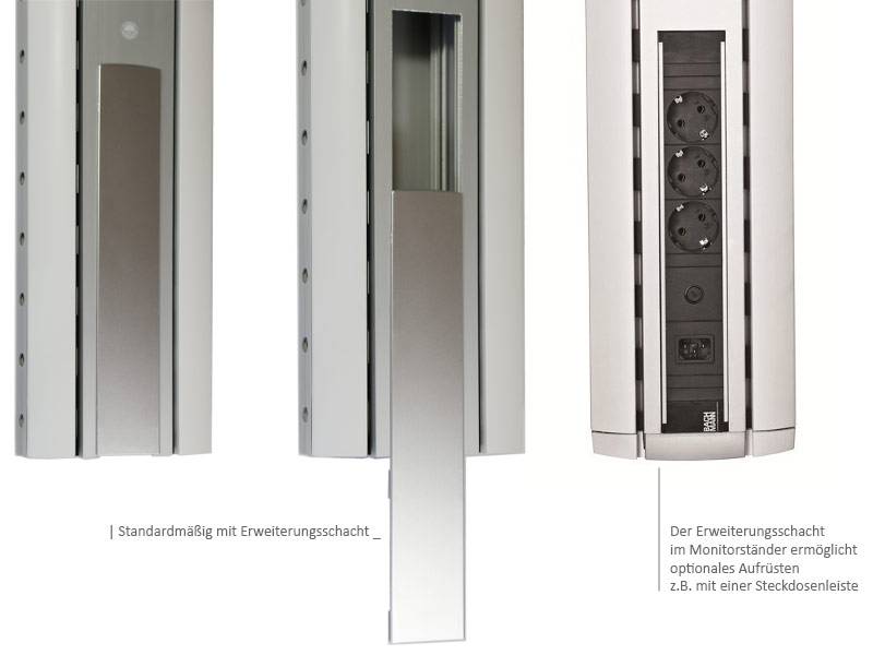 SMS Flat X FH MD 1955 fahrbarer Monitorständer Rücken an Rücken (PD033002-P0)