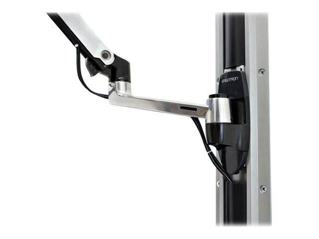 Ergotron LX Wall Mount LCD Arm - Befestigungskit (Gelenkarm, Aufbauplatte, Verlängerte Halterung)