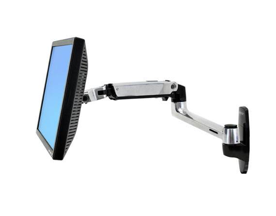Ergotron LX Wall Mount LCD Arm - Befestigungskit (Gelenkarm, Aufbauplatte, Verlängerte Halterung)