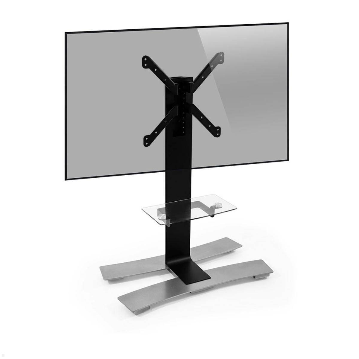 Erard WILL 1050 L mobiler TV Standfuß mit Ablage bis 65 Zoll, schwarz