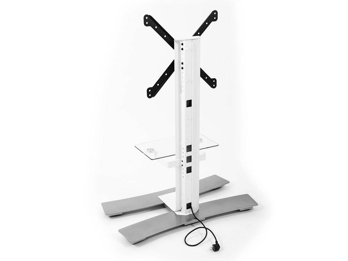 Erard WILL 1050 L mobiler TV Standfuß mit Ablage bis 65 Zoll, schwarz