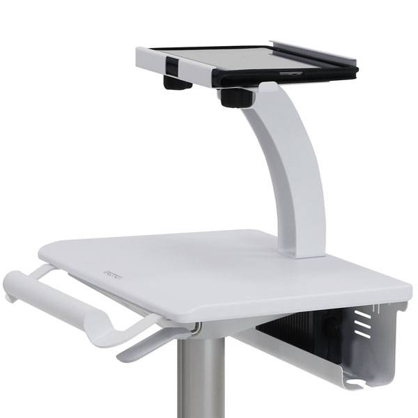 Ergotron Tablet Cart, SV10 - Wagen für Tablet / Tastatur - medizinisch - Metall - weiß, Aluminium - Bildschirmgröße: bis zu 30,5 cm (bis zu 12 Zol