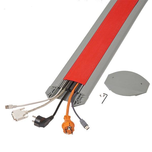 Kabelbrücke 150 cm EasyLoader Flexi, Farbe: rot, inkl. 2 Endkappen