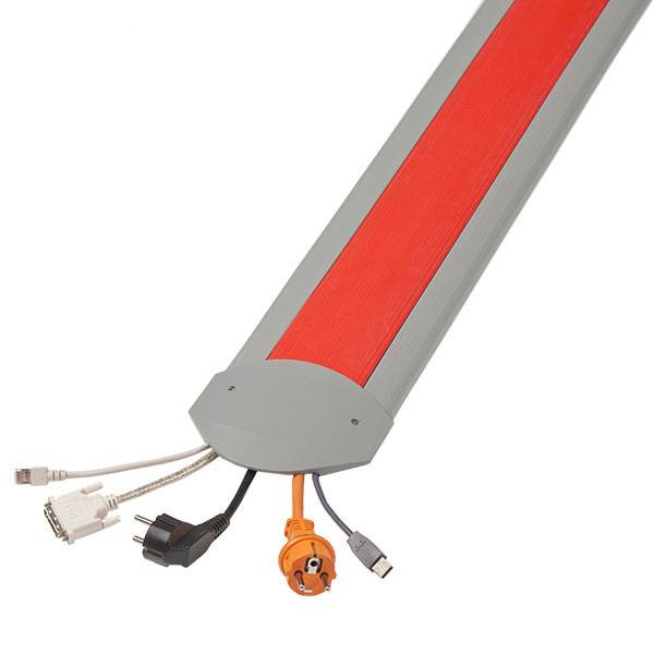 Kabelbrücke 150 cm EasyLoader Flexi, Farbe: rot, inkl. 2 Endkappen