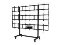 Peerless-AV Portable Video Wall DS-C555-3X3 - Wagen für Videoleinwand - schwarze Pulverbeschichtung - Bildschirmgröße: 116.8-139.7 cm (46"-55")