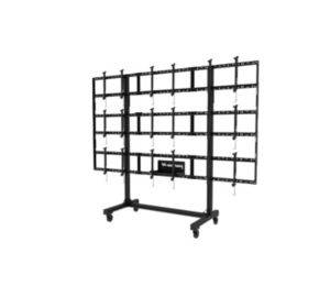 Peerless-AV Portable Video Wall DS-C555-3X3 - Wagen für Videoleinwand - schwarze Pulverbeschichtung - Bildschirmgröße: 116.8-139.7 cm (46"-55")