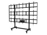 Peerless-AV Portable Video Wall DS-C555-3X3 - Wagen für Videoleinwand - schwarze Pulverbeschichtung - Bildschirmgröße: 116.8-139.7 cm (46"-55")