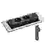 EVOLine BackFlip mit PlugFix, 2x Steckdose mit USB-Charger