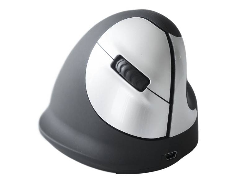 Maus HE ergonomisch Rechts Bluetooth Mitte Schwarz. silber