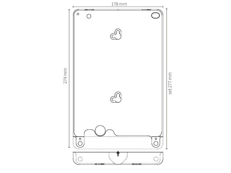 basalte Eve Wandhalterung iPad Pro/Air 10.5, rund, schwarz