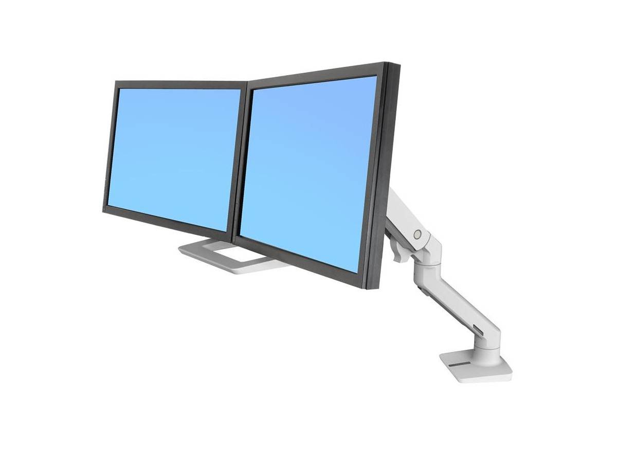 Ergotron HX Dual Monitorhalterung für 2 Monitore für USM Tisch, weiß (46-477-217...