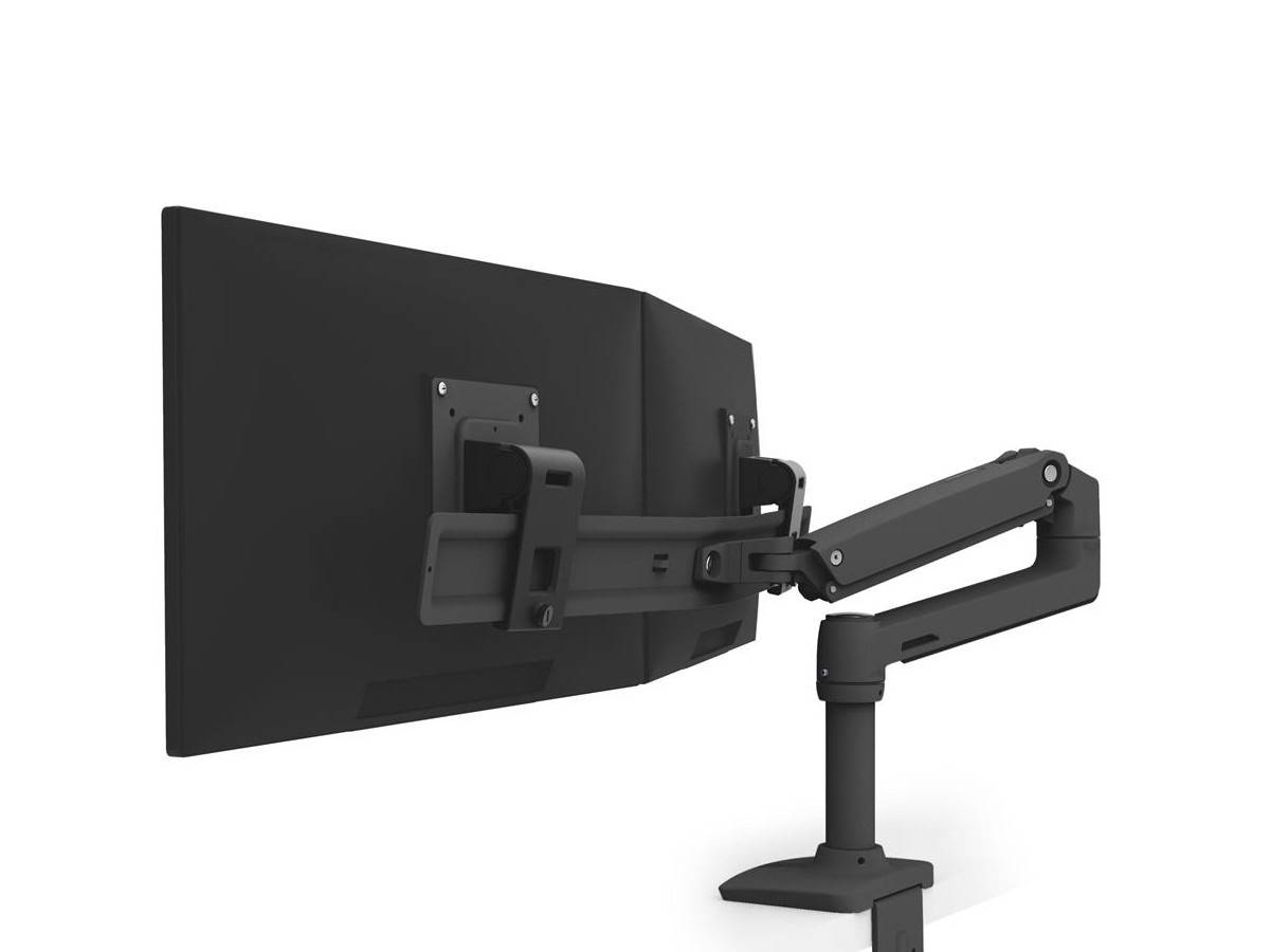 Ergotron LX Dual Tisch Monitorhalterung für USM Tisch, schwarz (46-490-225)