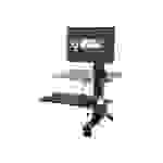 Ergotron WorkFit-S Single HD Workstation with Worksurface Standing Desk - Befestigungskit (Spannbefestigung für Tisch, Pivot, Spalte, Querstange