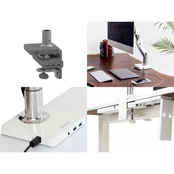 Humanscale M/Connect Dockingstation Tischklemme für M2, silber Humanscale M/Connect Dockingstation Tischklemme für M2, silber