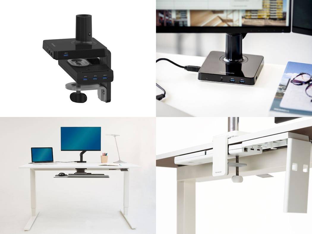 Humanscale M/Connect Dockingstation Tischklemme für M2, schwarz