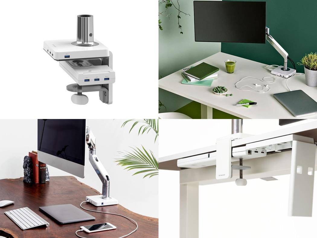 Humanscale M/Connect Dockingstation Tischklemme für M2, weiß
