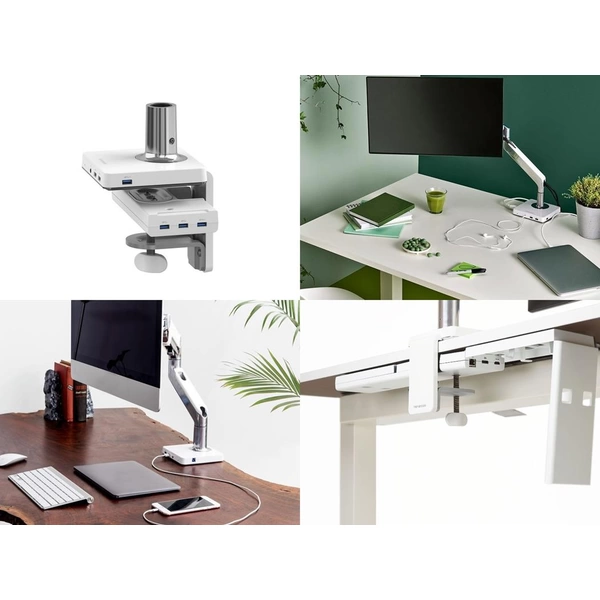 Humanscale M/Connect Dockingstation Tischklemme für M2, weiß Humanscale M/Connect Dockingstation Tischklemme für M2, weiß