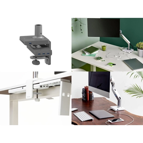 Humanscale M/Connect Dockingstation Tischklemme für M8, silber Humanscale M/Connect Dockingstation Tischklemme für M8, silber