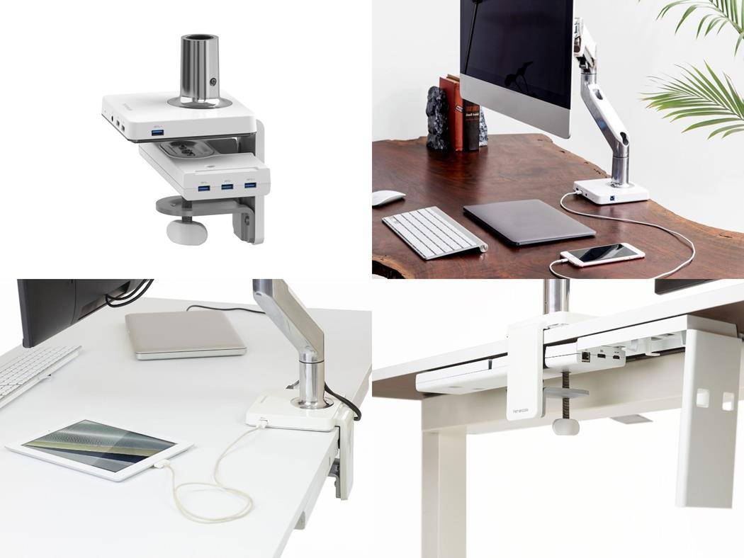 Humanscale M/Connect Dockingstation Tischklemme für M8, weiß