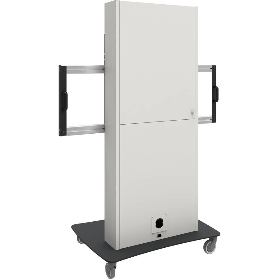 SMARTMETALS MOUNTING SOLUTIONS Business & VC Trolley mit elektrischer Höhenverstellung (500mm | bis zu 98 Zoll | max. 180kg) - in schwarz/weiß