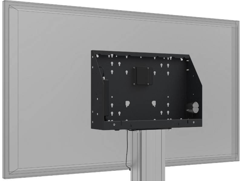 SmartMetals Mobiler Bodenlift für Bildschirme bis 86 Zoll, silber-grau