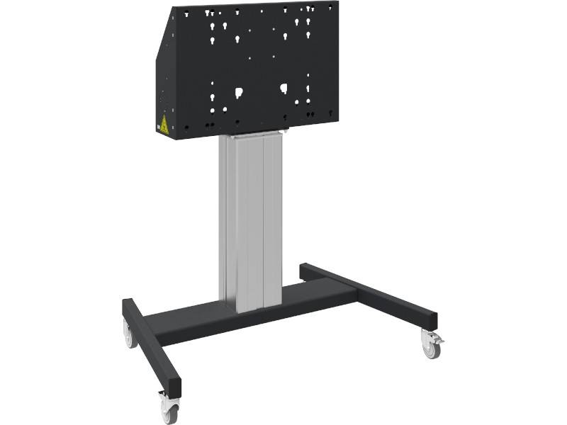 SmartMetals Mobiler Bodenlift für Bildschirme bis 86 Zoll, schwarz