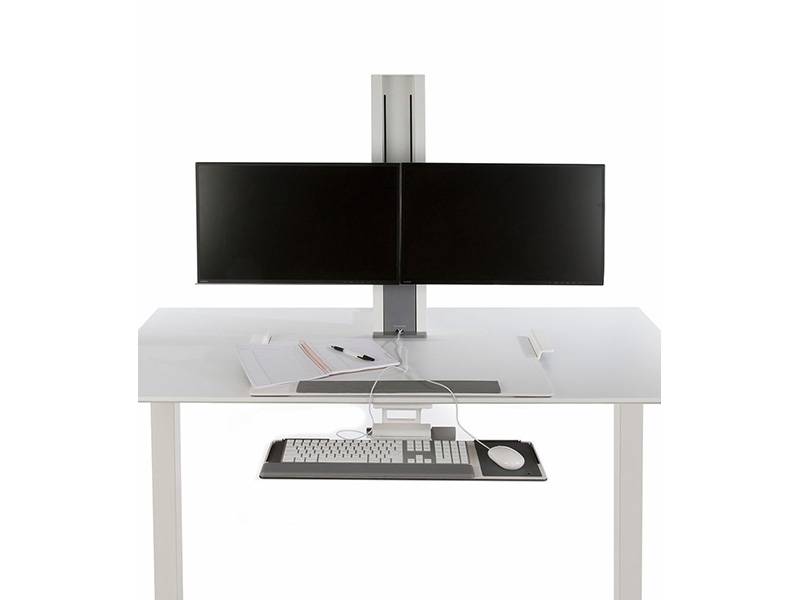 Humanscale QuickStand QSWC30 Steh Sitz Arbeitsplatz zwei Monitore