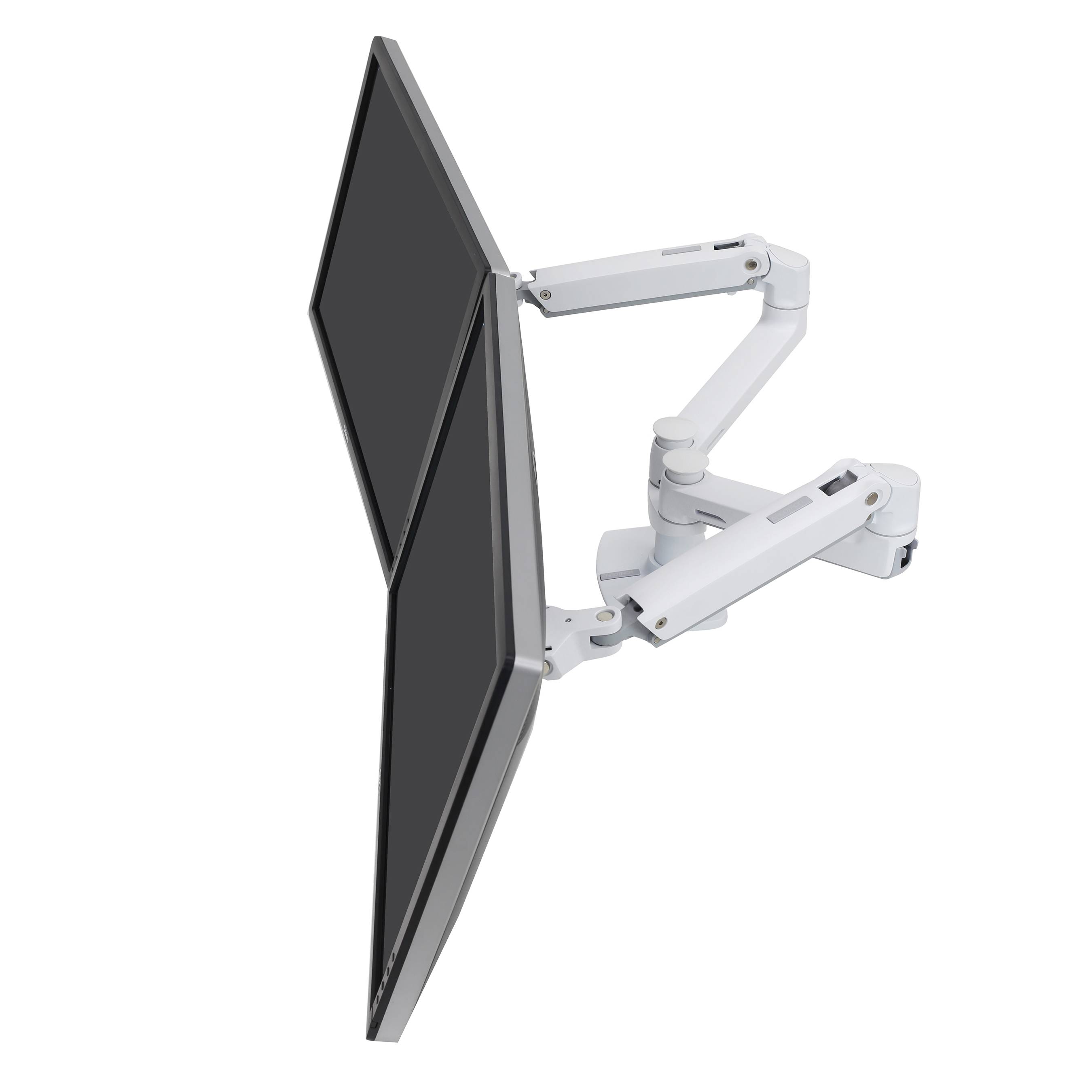 Ergotron LX Dual Side-by-Side Arm - Befestigungskit (Spannbefestigung für Tisch, Stange, 2 Gelenkarme, 2 Erweiterungsklammern, T-Halterung)