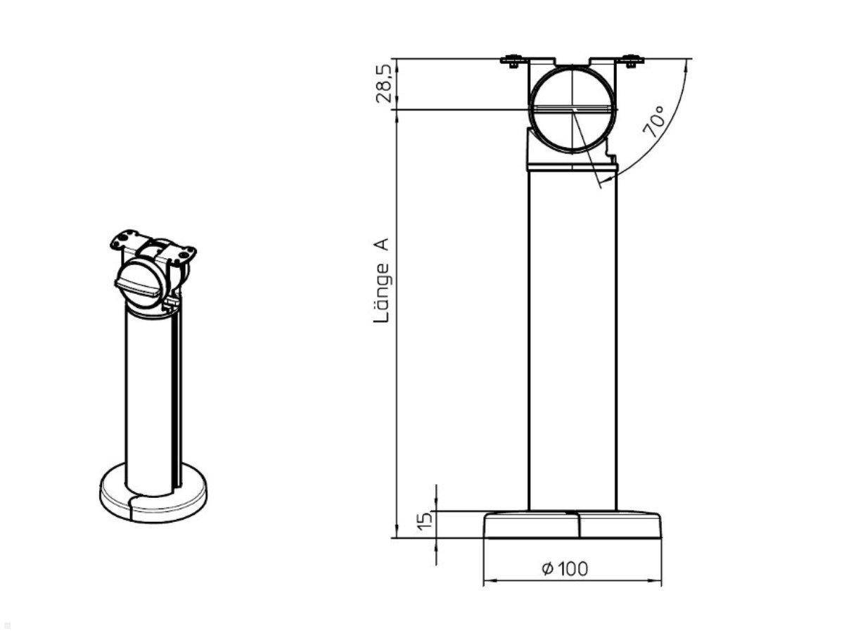 Novus POS base connect 100 (851+1049+000), silber