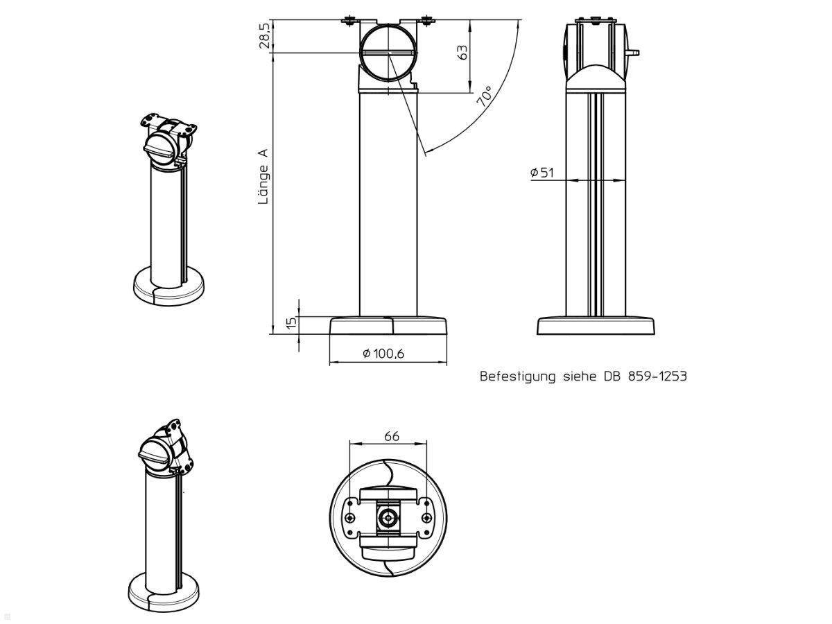 Novus POS base connect 200 (851+2045+000), schwarz