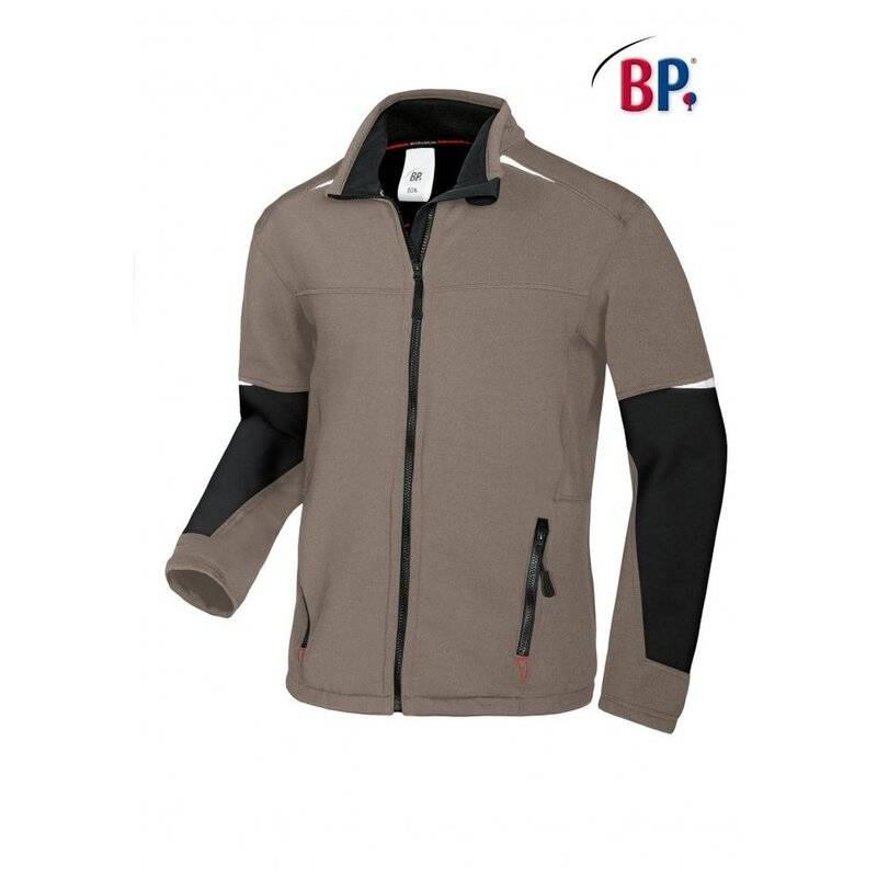 BP® Fleecejacke 1987-679 Outdoor Arbeitsjacke Fleece Stehkragen für Herren Braun XS
