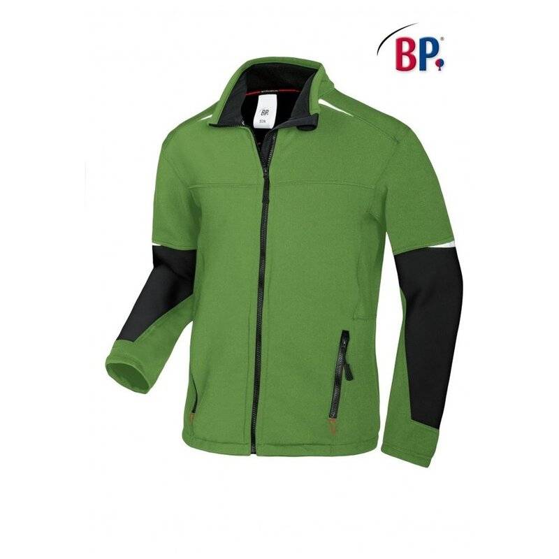 BP® Fleecejacke 1987-679 Outdoor Arbeitsjacke Fleece Stehkragen für Herren Grün XS