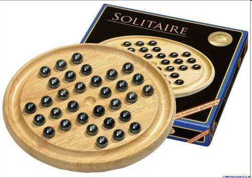 Philos 3155 - Solitaire, Hevea-Holz mit Glaskugeln