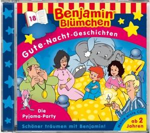 Benjamin Blümchen, Gute-Nacht-Geschichten - Die Pyjama-Party, 1 Audio-CD Ab 2 Jahren