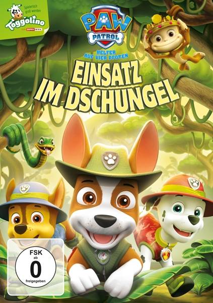 Paw Patrol - Einsatz im Dschungel FSK ab 0, DVD-Video, Dt/engl, Paw Patrol, Helfer auf vier Pfoten