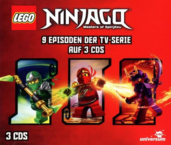 LEGO Ninjago Hörspielbox. Tl.3, 3 Audio-CD 9 Episoden der TV-Serie