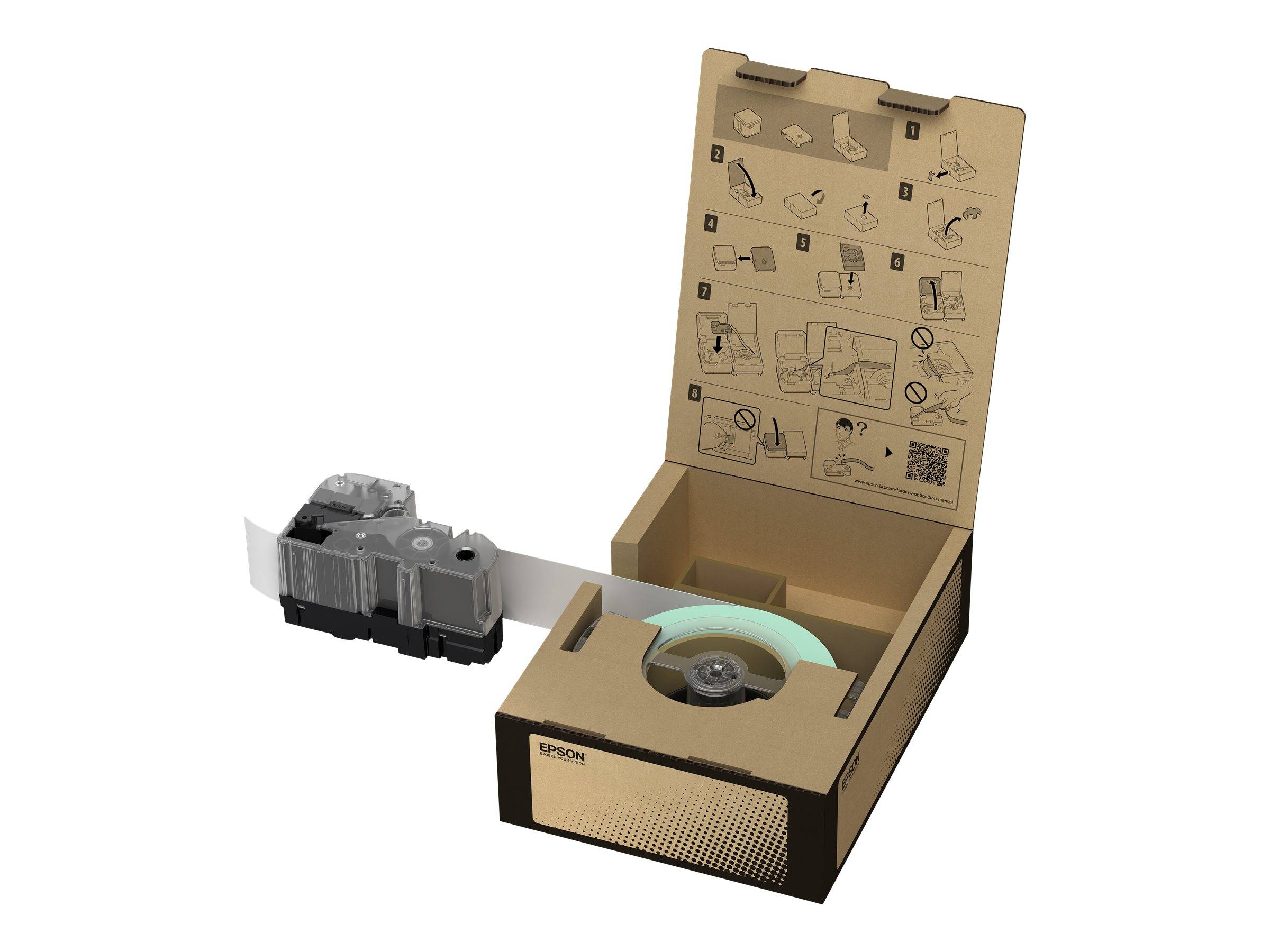 Epson BR-PT50WB-E - Schwarz auf Weiß - Rolle (5 cm x 45 m)