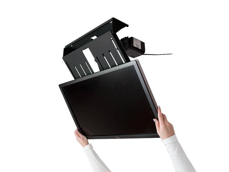 MonLines mMotion Flip elektrisch klappbare TV Deckenhalterung, schwarz